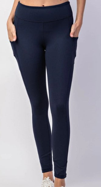 Rae Mode Butter Leggings with Side Pockets Navy