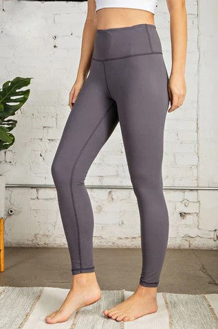 Rae Mode Butter Leggings with Side Pockets CHARCOAL