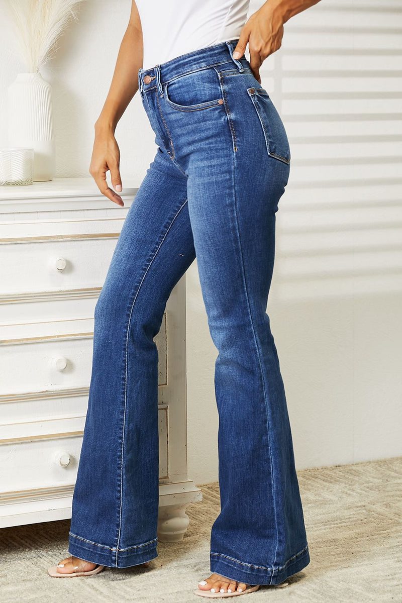 Judy Blue Full Size High Waist Wide Hem Flare Jeans- Medium 7(28)