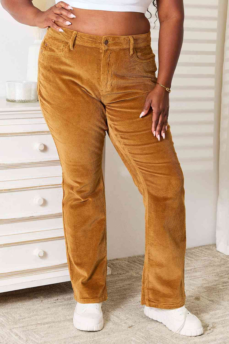 CLEARANCE SAMPLE - Judy Blue Full Size Mid Rise Corduroy Pants- 14W