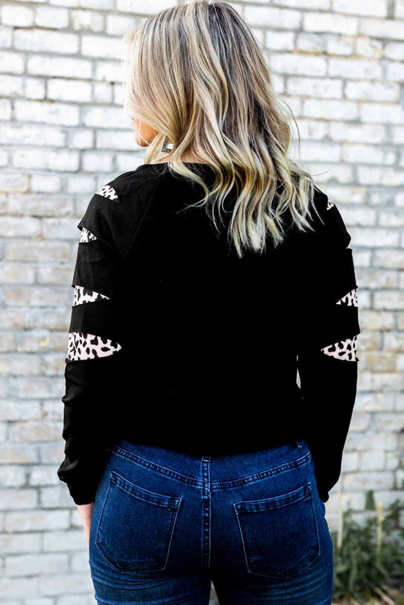 SAMPLE Graphic Leopard Patch Sweatshirt