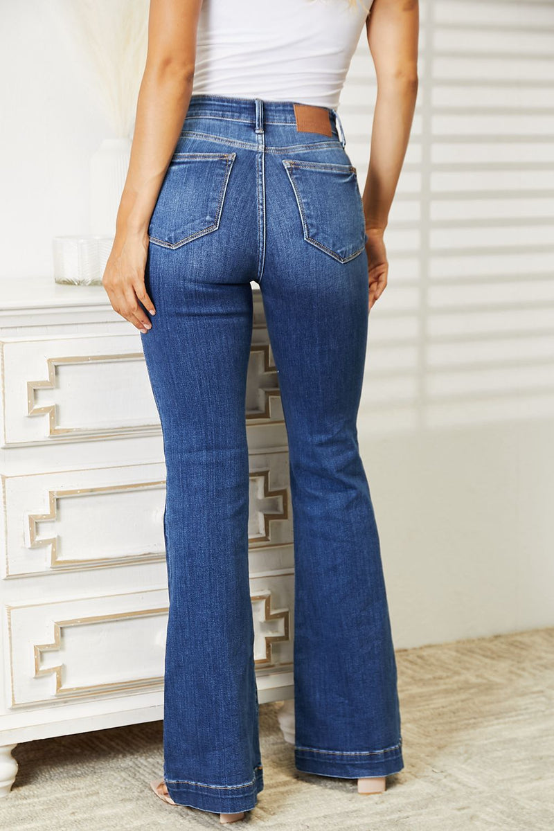 Judy Blue Full Size High Waist Wide Hem Flare Jeans- Medium 7(28)