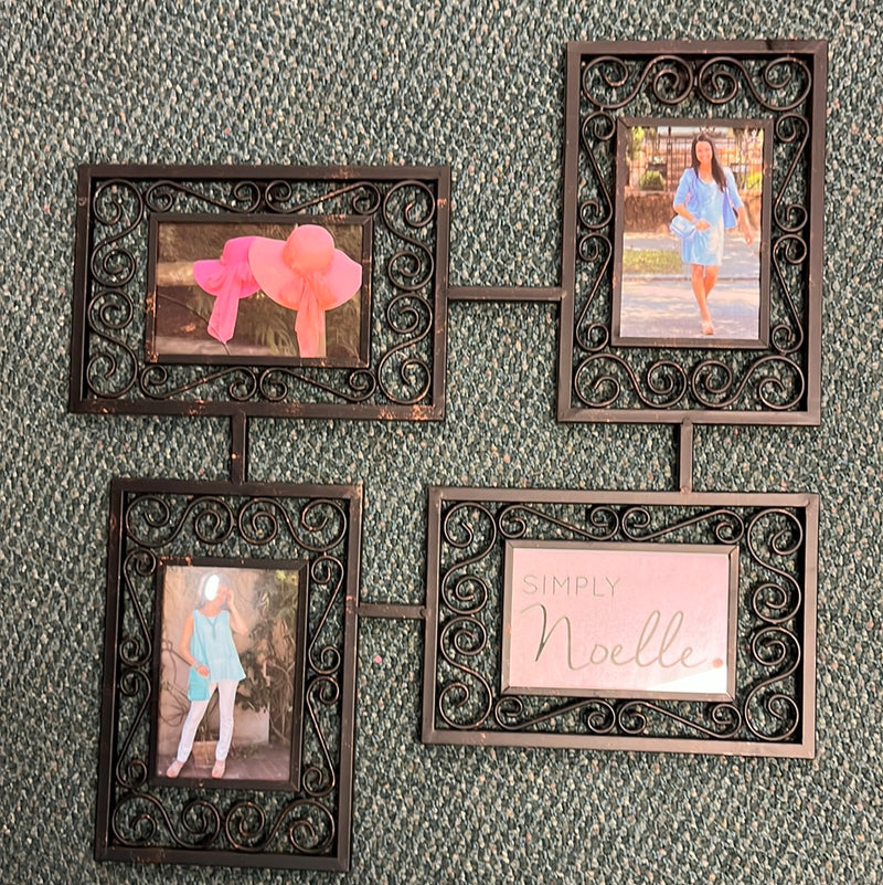 Four Frame Metal Picture Frame (As Is)