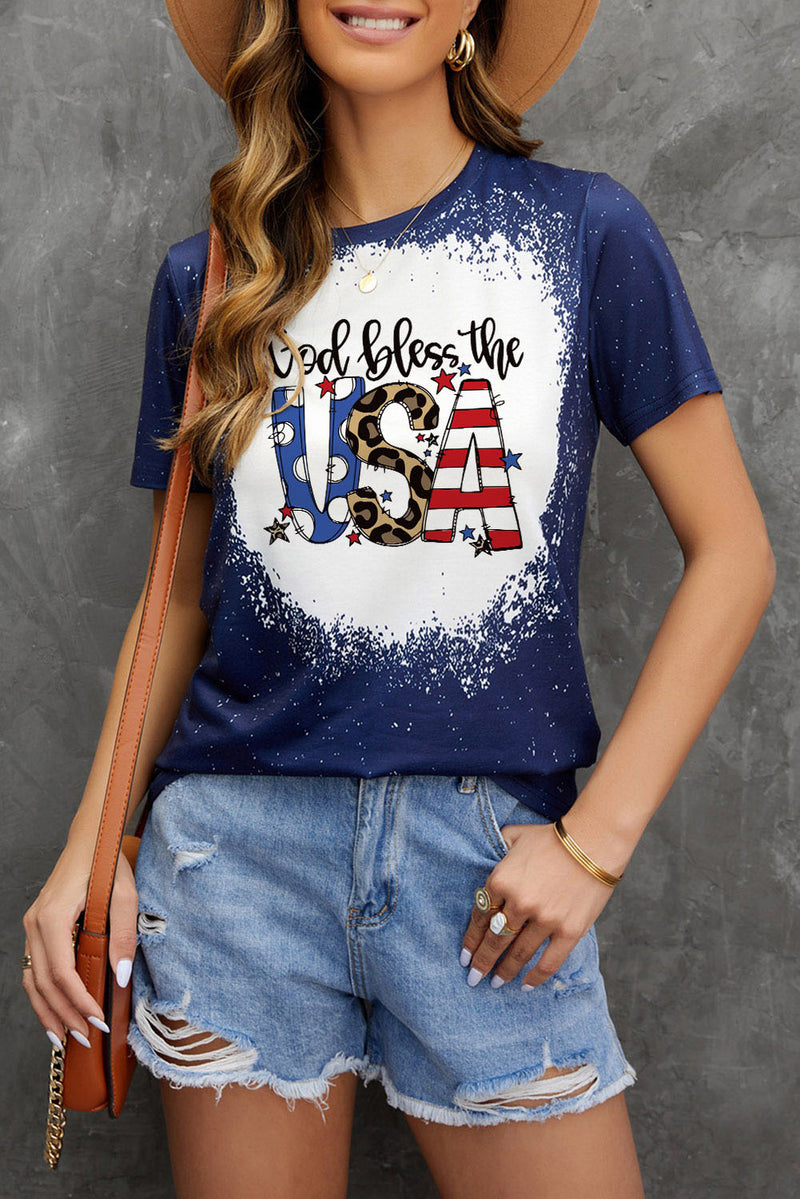 SAMPLE- GOD BLESS THE USA Printed Tee Shirt