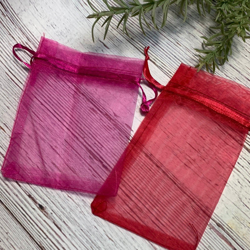 RED & FUSCHIA Organza Gift Bags