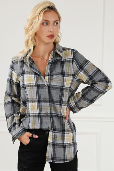 Plaid Button Up Long Sleeve Shirt