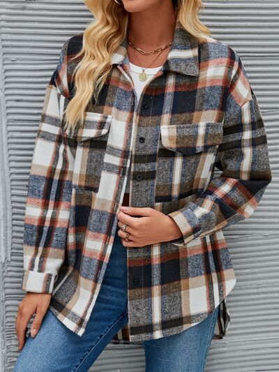 Plaid Button Up Collared Neck Shirt