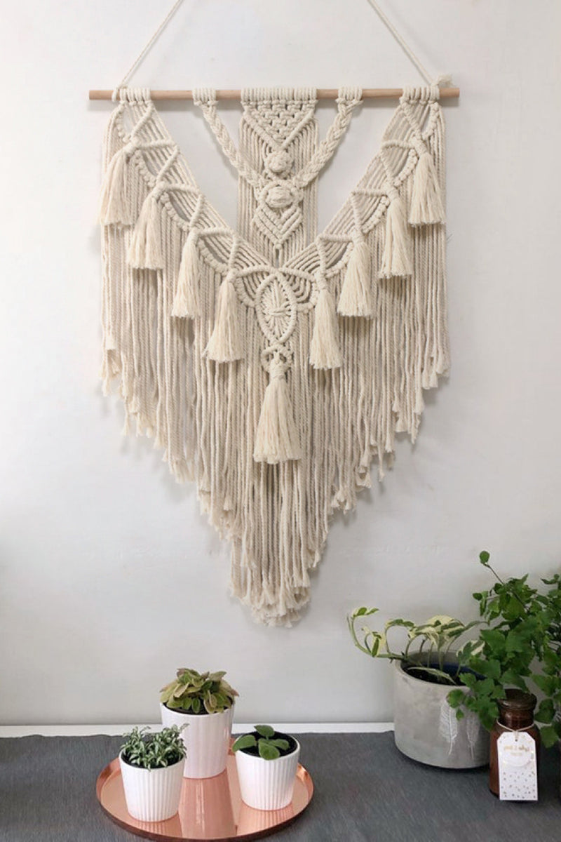 Braided Fringe Wall Hanging Decor