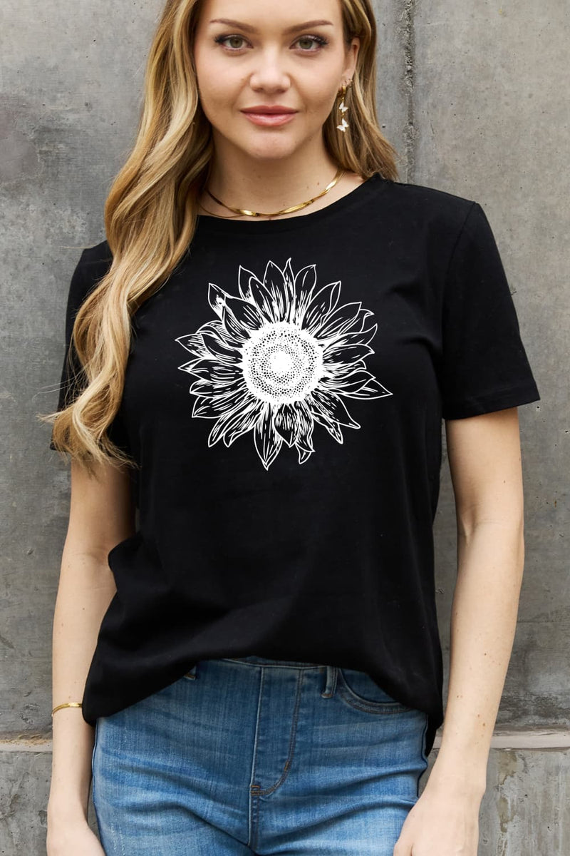 Simply Love Full Size Sunflower Graphic Cotton Tee