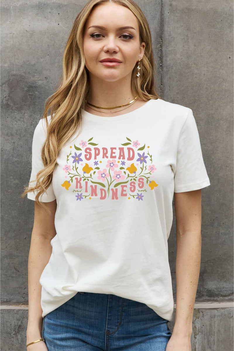 Simply Love Full Size SPREAD KINDNESS Graphic Cotton Tee
