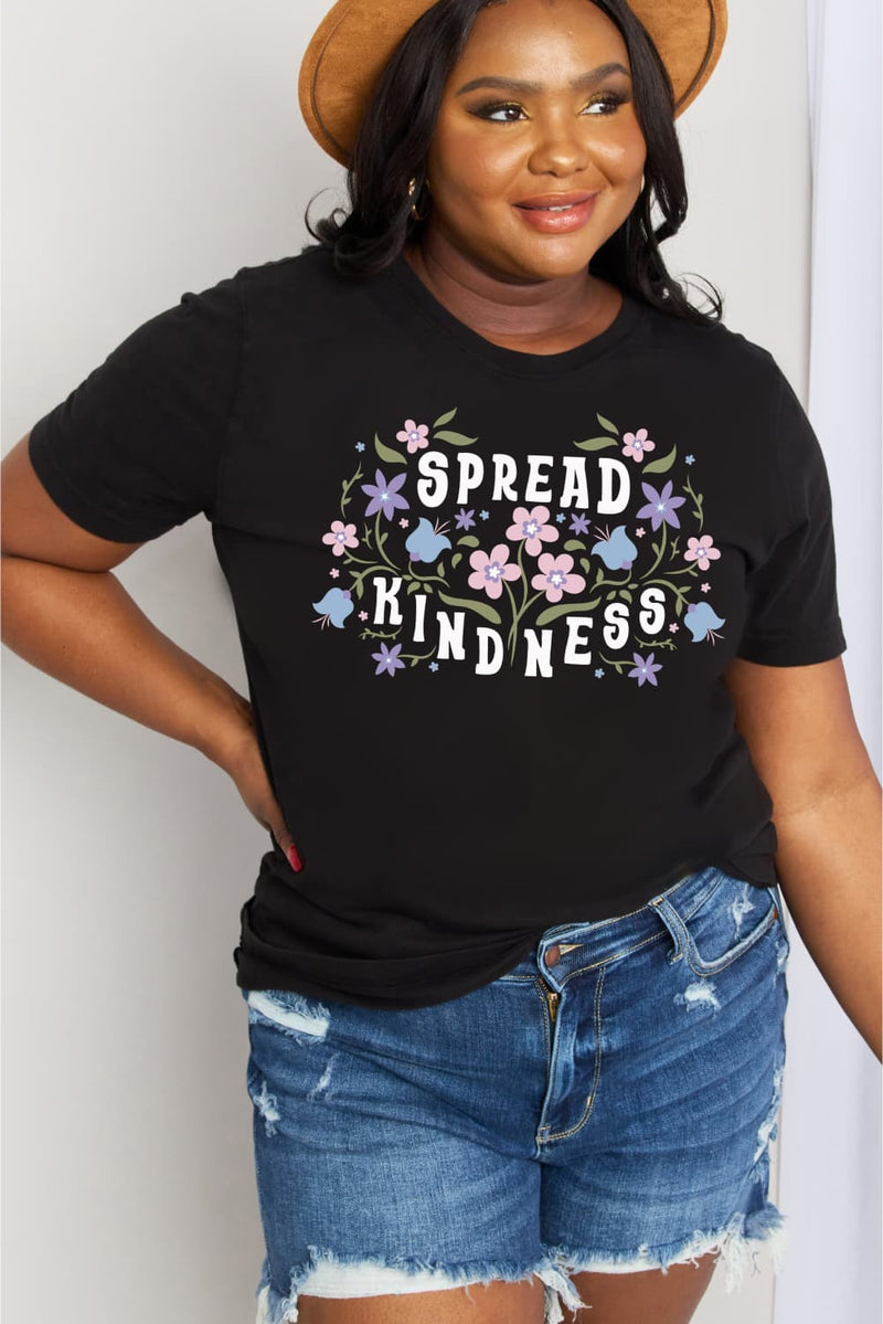 Simply Love Full Size SPREAD KINDNESS Graphic Cotton Tee