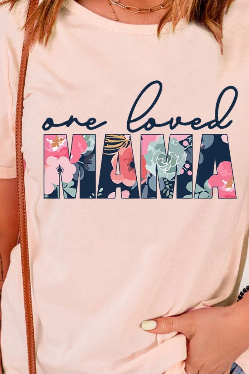 SAMPLE- ONE LOVED MAMA Floral Graphic Tee