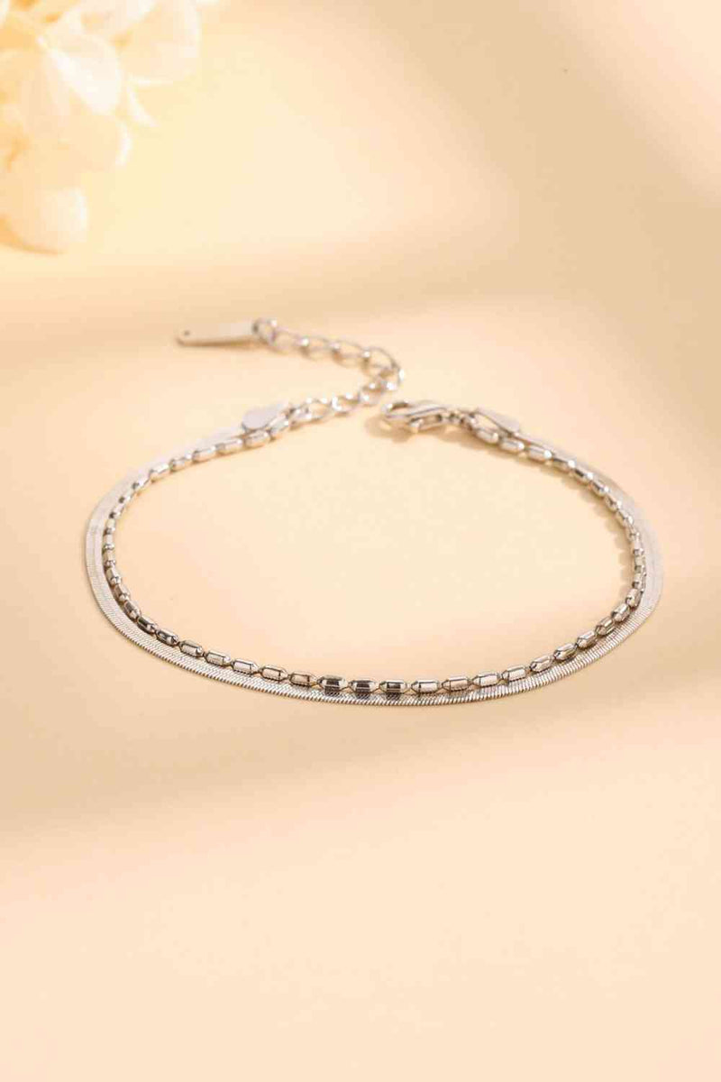 Double-Layered 925 Sterling Silver Bracelet