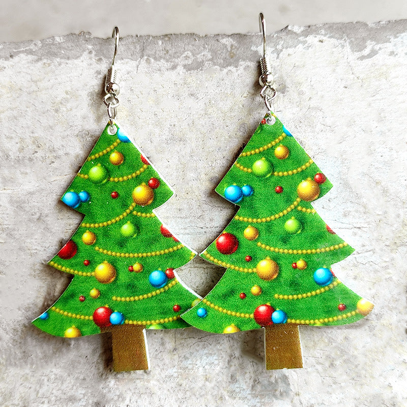 Christmas Themed Acrylic Dangle Earrings