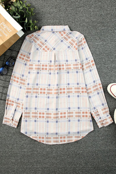 Plaid Button Up Long Sleeve Shirt