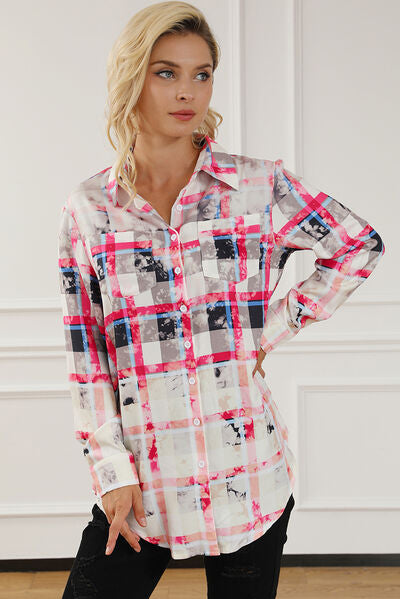 Plaid Button Up Long Sleeve Shirt