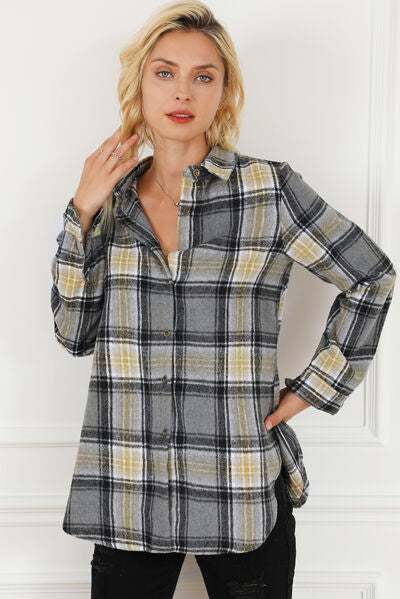 Plaid Button Up Long Sleeve Shirt