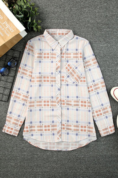 Plaid Button Up Long Sleeve Shirt