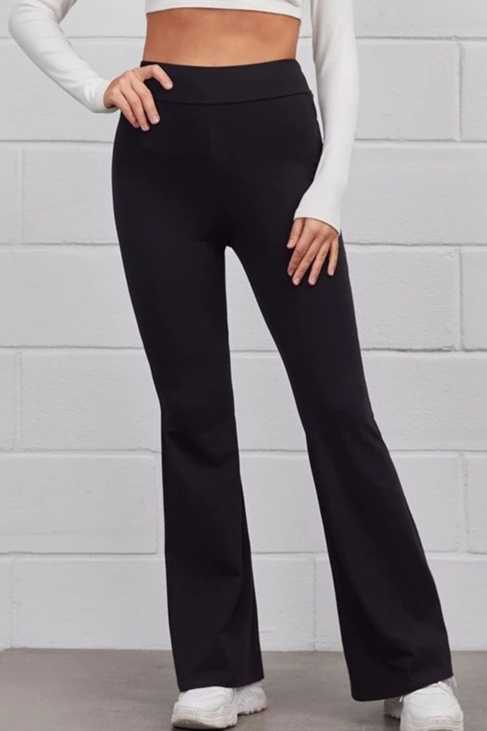 SAMPLE Pull On Flared Pants XL BLACK – Adrians Boutique