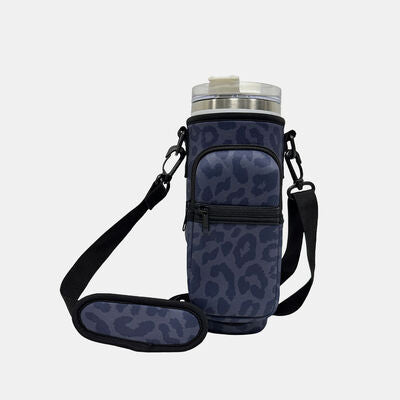 Printed Insulated Tumbler Cup Sleeve With Adjustable Shoulder Strap