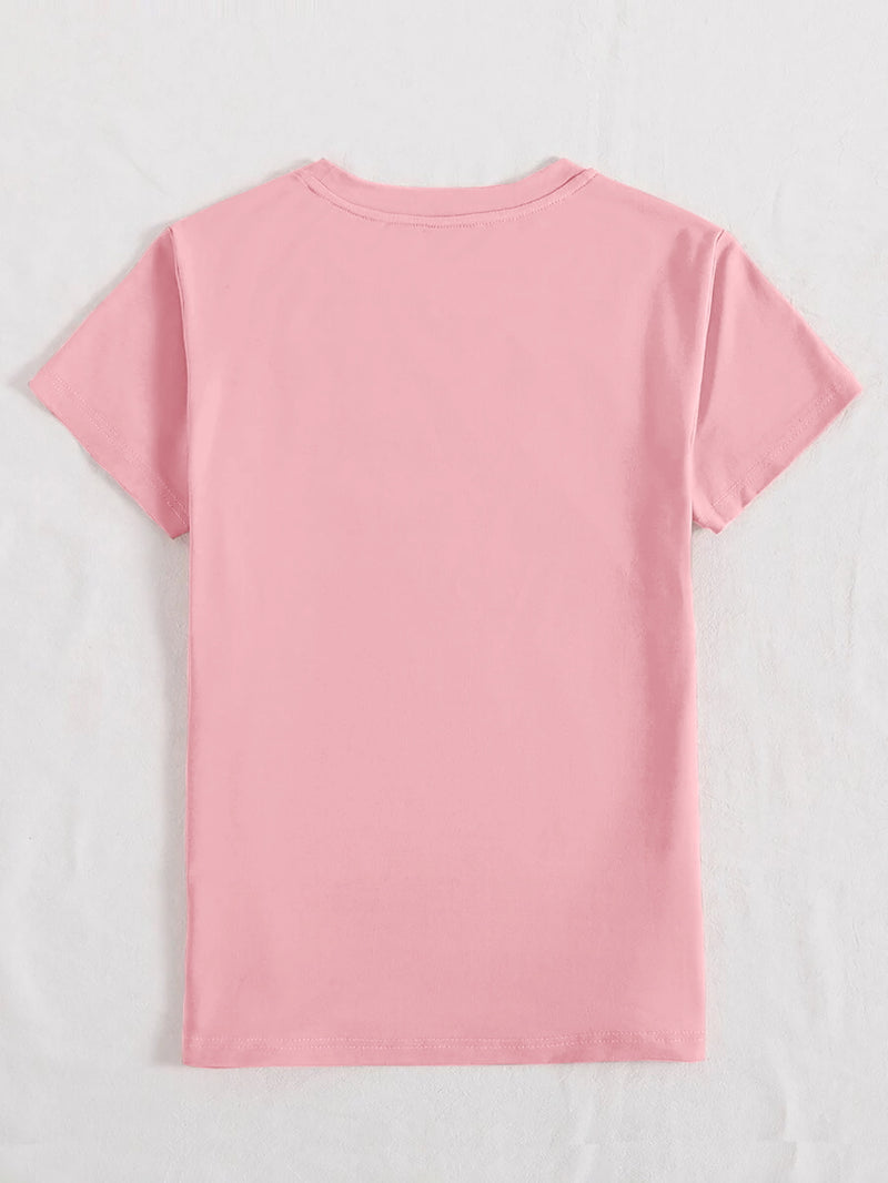 HAPPY EASTER Round Neck Short Sleeve T-Shirt